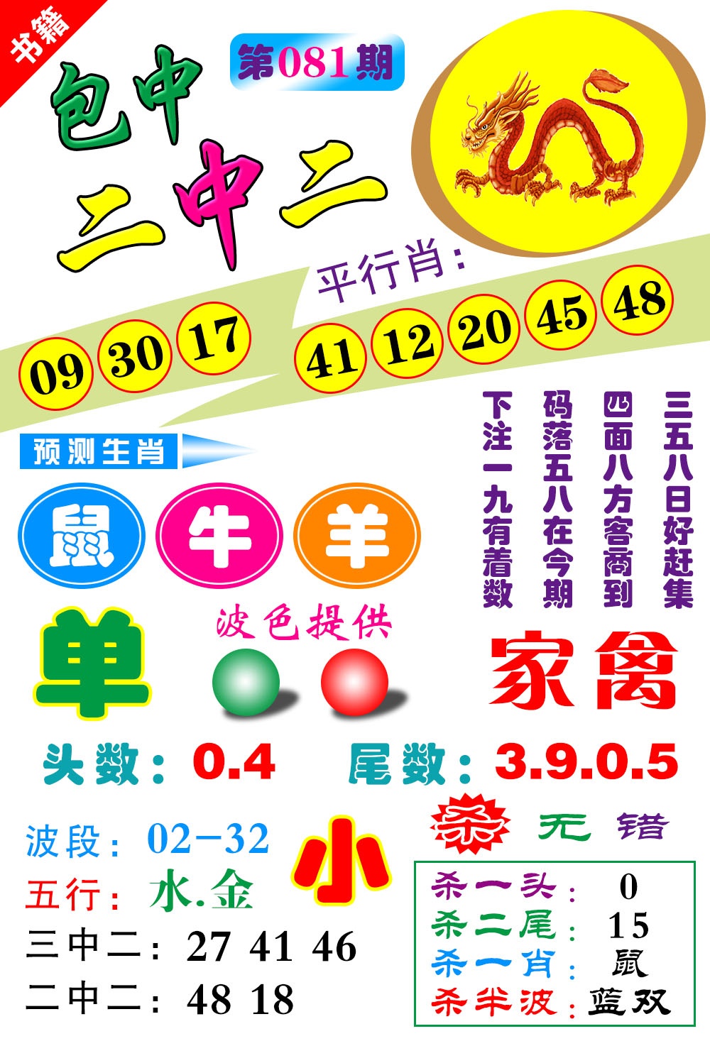 081期澳门预测生肖[图]